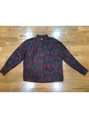 VTG Pendleton Country Sophisticates Paisley Blouse Size 20 Tall Rayon Wool USA